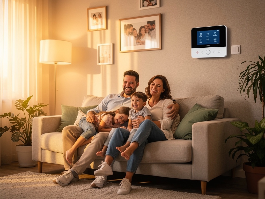 Familia protegida con alarma Securitas Direct